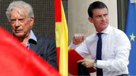 A la izquierda, Mario Vargas Llosa. A la derecha, Manuel Valls.