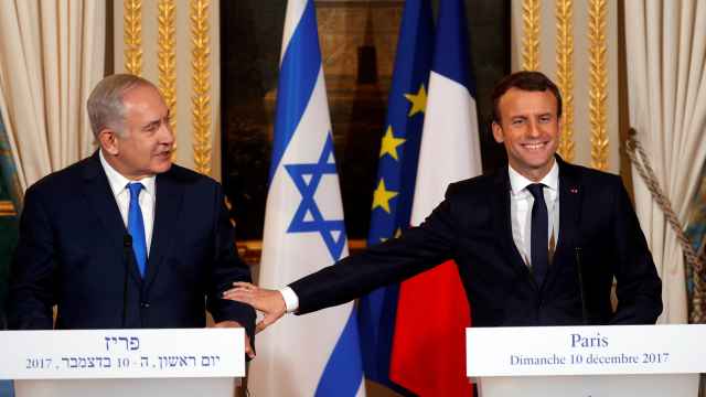 Netanyahu y Macron en el Elíseo.