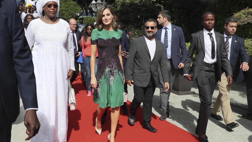 La reina Letizia durante el almuerzo en su honor.