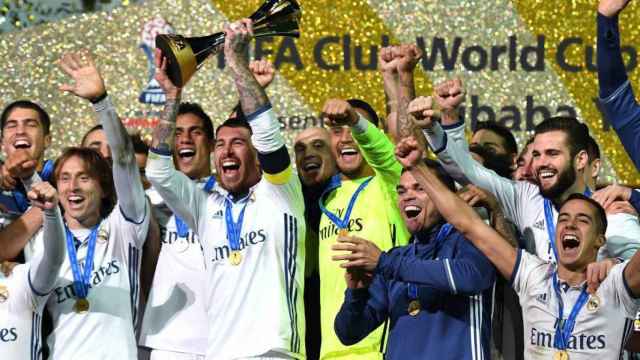 La celebración del Real Madrid en el último Mundial de Clubes que ganó en 2016.