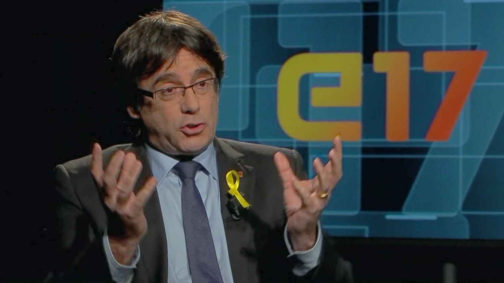 Carles Puigdemont, durante la entrevista en TV3.