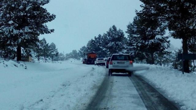 carretera nieve puerto cadenas frio 1