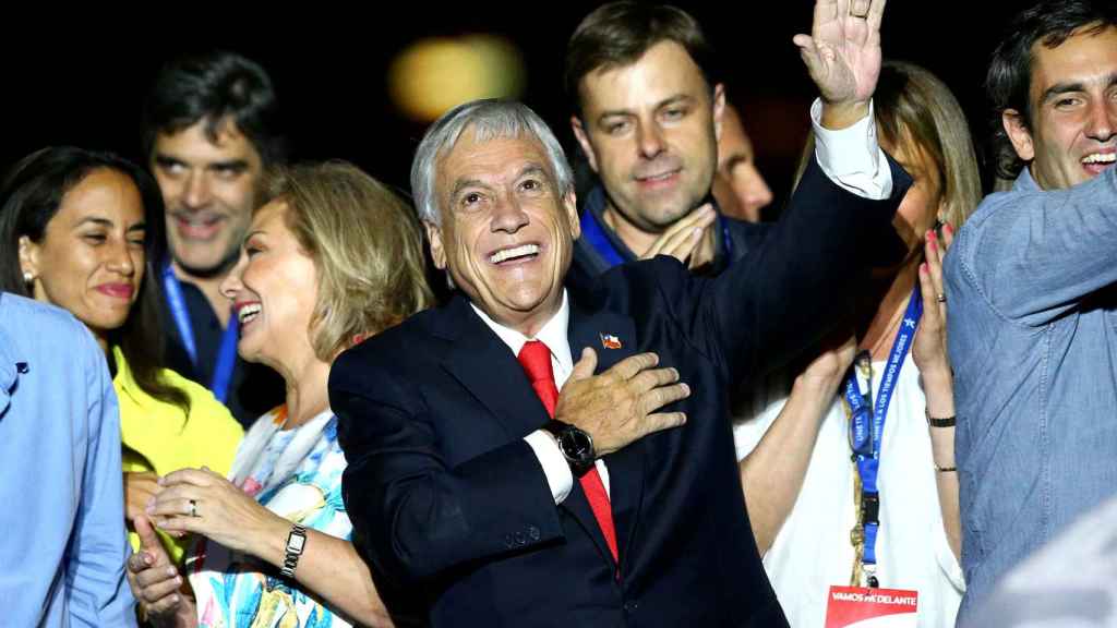 Sebastián Piñera tras ganar las elecciones en Chile.