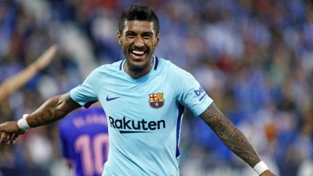 Paulinho, celebrando un gol con el Barcelona. Foto: fcbarcelona