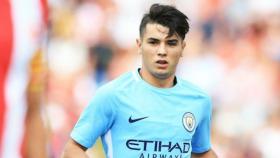 Brahim Díaz, con el City. Foto mancity.com