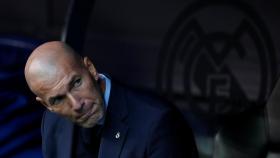Zidane, durante el Real Madrid - Barcelona.