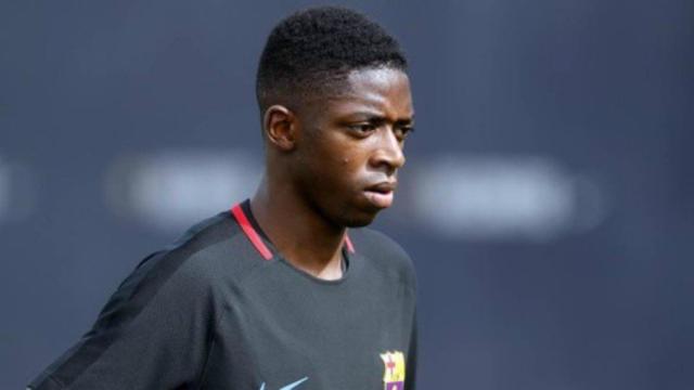 Dembélé, en un entrenamiento con el Barça. Foto: fcbarcelona.es