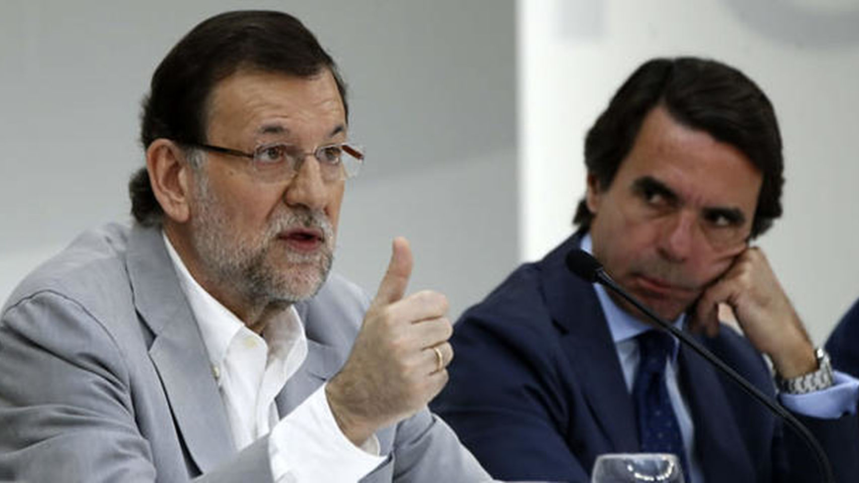 Rajoy y Aznar en una foto de archivo.
