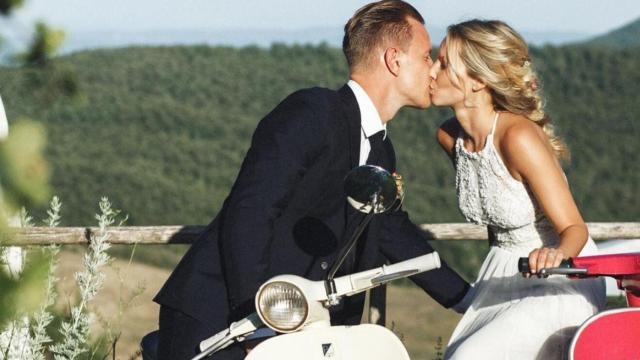 Ter Stegen en su boda junto a Daniela Jehne.