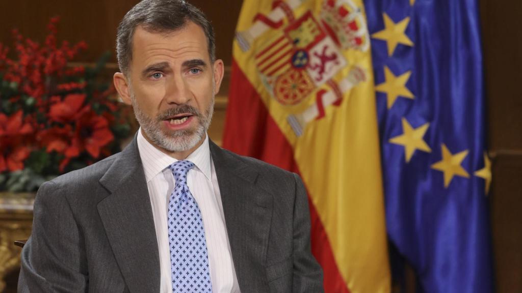 Felipe VI, durante su discurso.