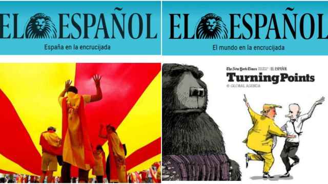Capturas de las dos portadas de las dos Ediciones especiales de fin de año de EL ESPAÑOL.