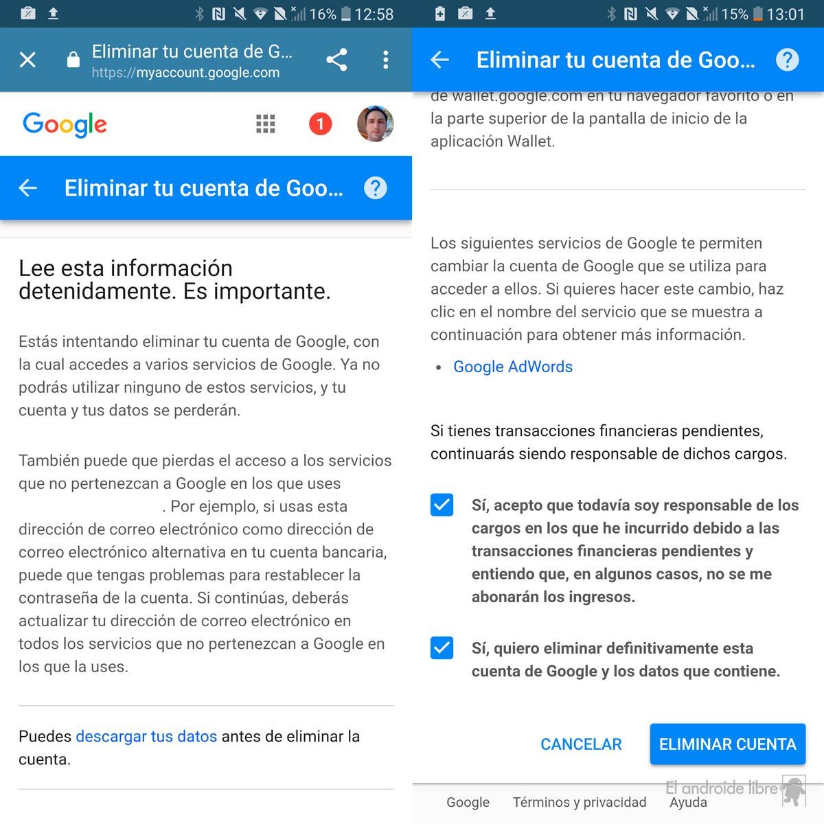 Cómo borrar o eliminar una cuenta de Google ≫ ¡FÁCIL!