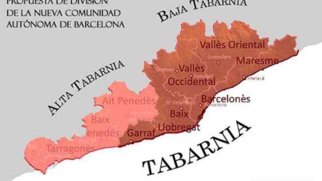 Estas son las comarcas de Tabarnia, según la plataforma que defiende su existencia.