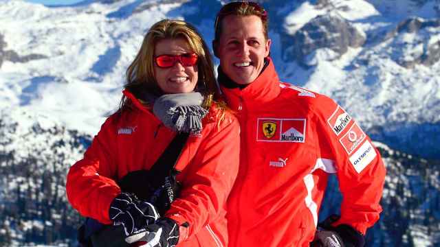 Michael Schumacher y su mujer en una imagen de 2013 en la estación de esquí de Maddona de Campiglio.