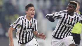 Dybala y Pogba celebrando un gol con la Juventus. Foto: juventus.com