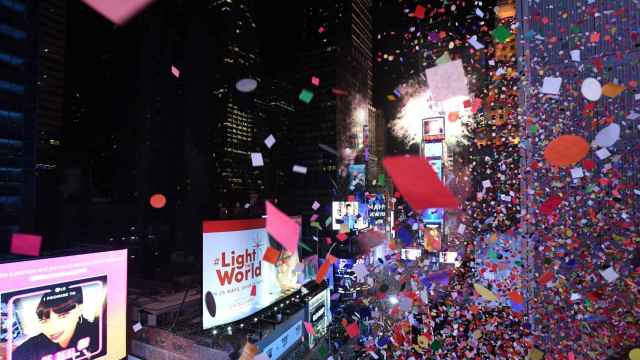 Celebración de Año Nuevo en Times Square.