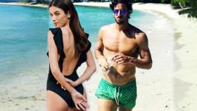 Feliciano y su novia, Sandra Gago, en un montaje de JALEOS.