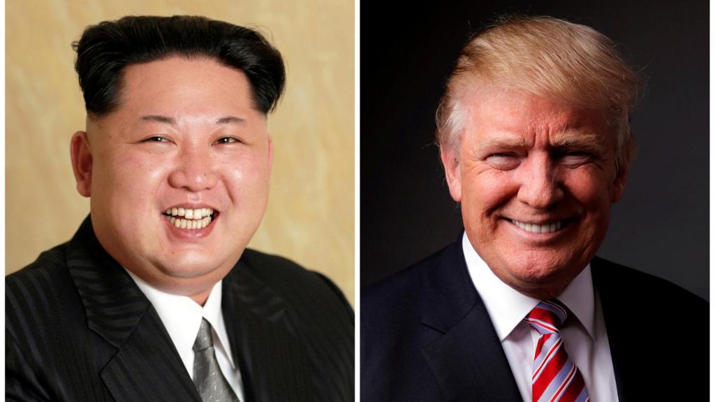 A la izquierda, Kim Jong-un. A la derecha, Donald Trump.