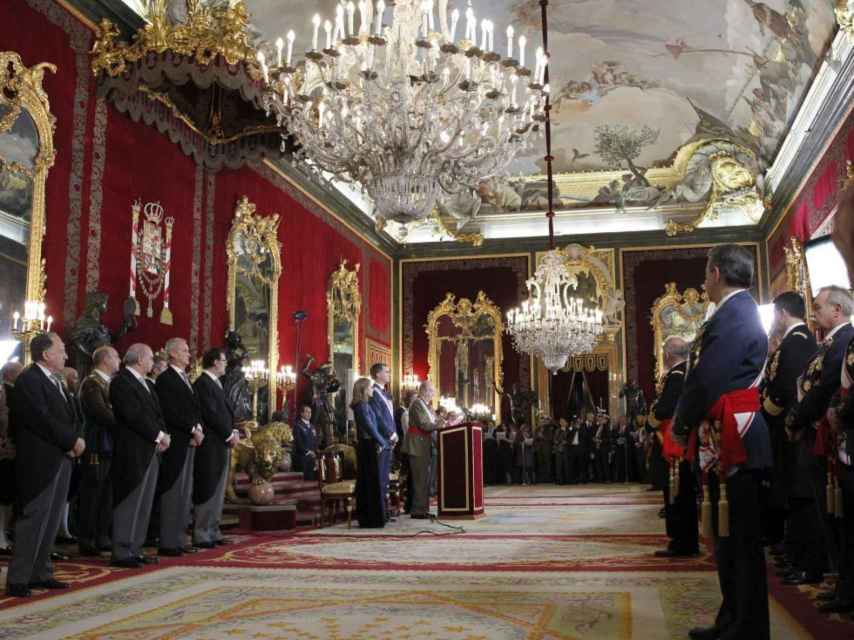 El Salón del Trono del Palacio Real, donde el rey pronunció su discurso.