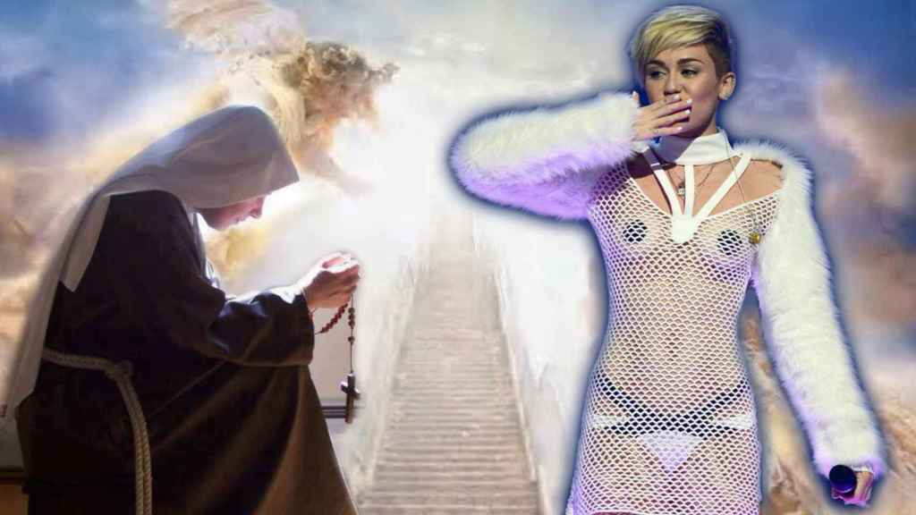 Las monjas tejen los diseños como el que lleva Miley Cyrus.