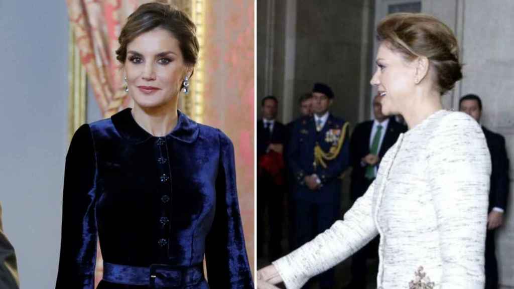 La reina Letizia y María Dolores de Cospedal en el evento.