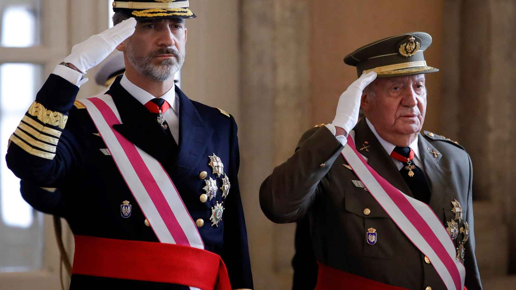 Felipe VI y  Juan Carlos I