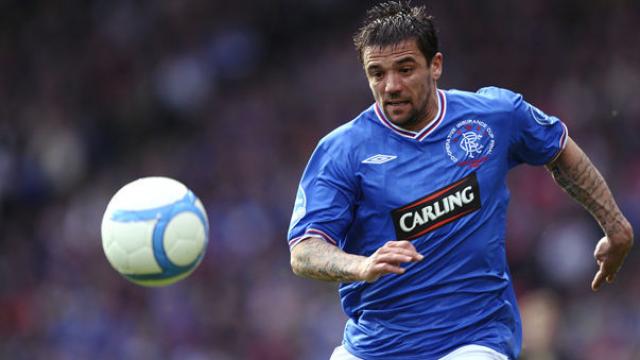 Nacho Novo, durante su etapa en el Rangers.