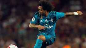 Marcelo, con esférico en el Camp Nou