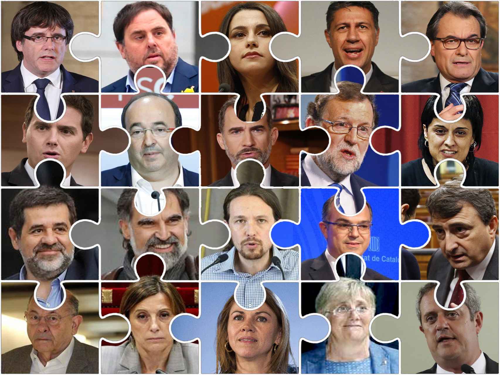Las 20 piezas del rompecabezas de un año desbordado por la crisis catalana