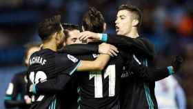 Celebración del gol de Bale