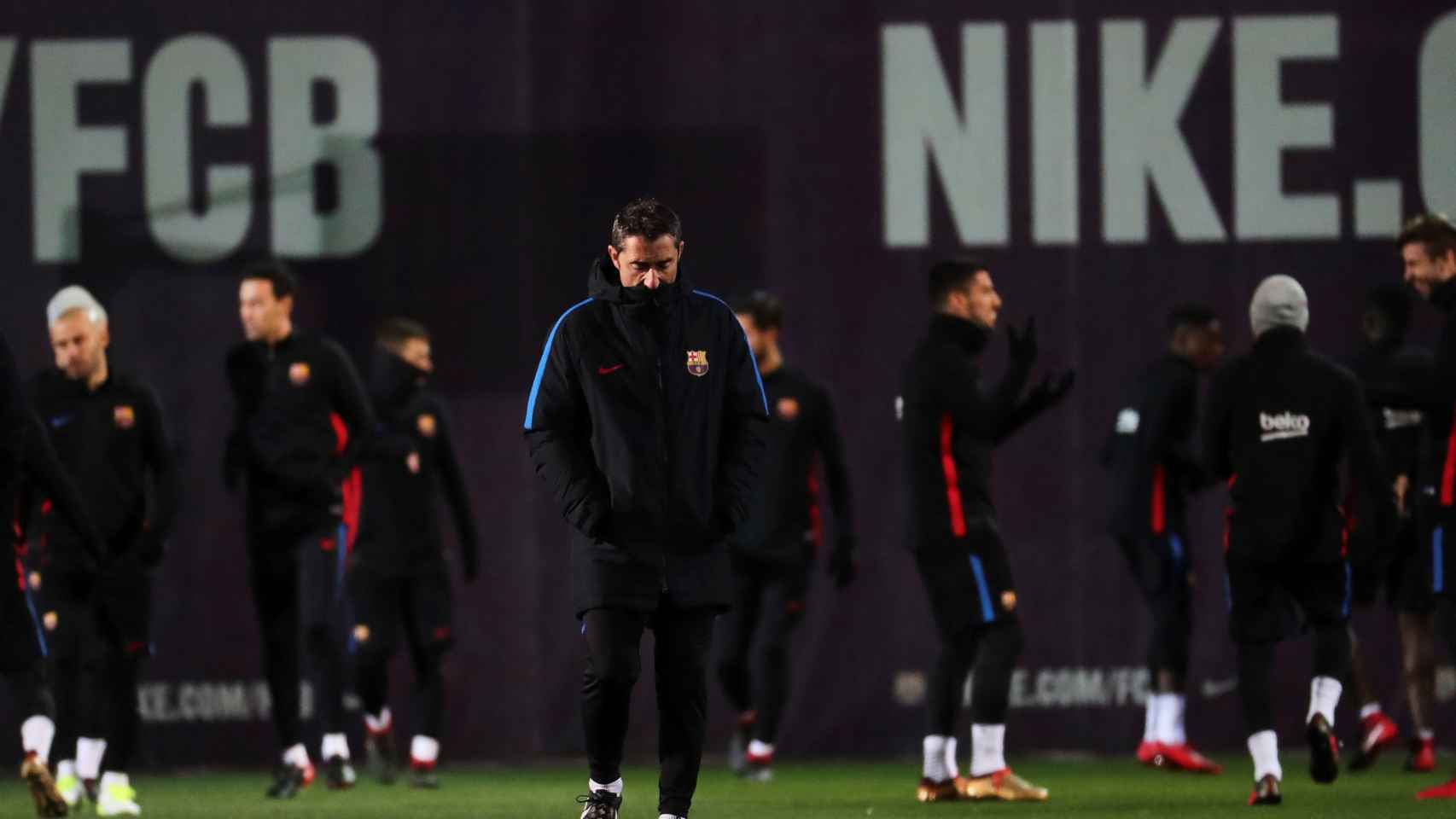 El entrenamiento del Barcelona previo al partido de Copa ante el Celta.