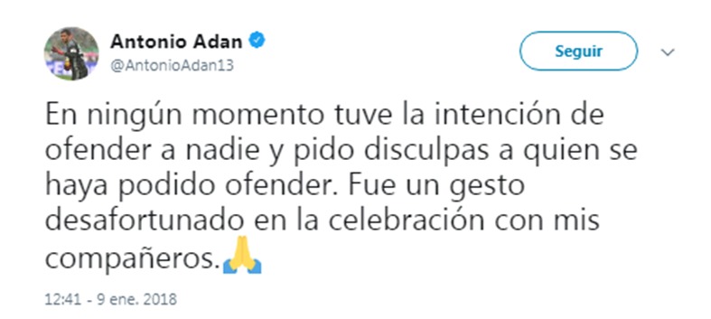 Tuit de Antonio Adán