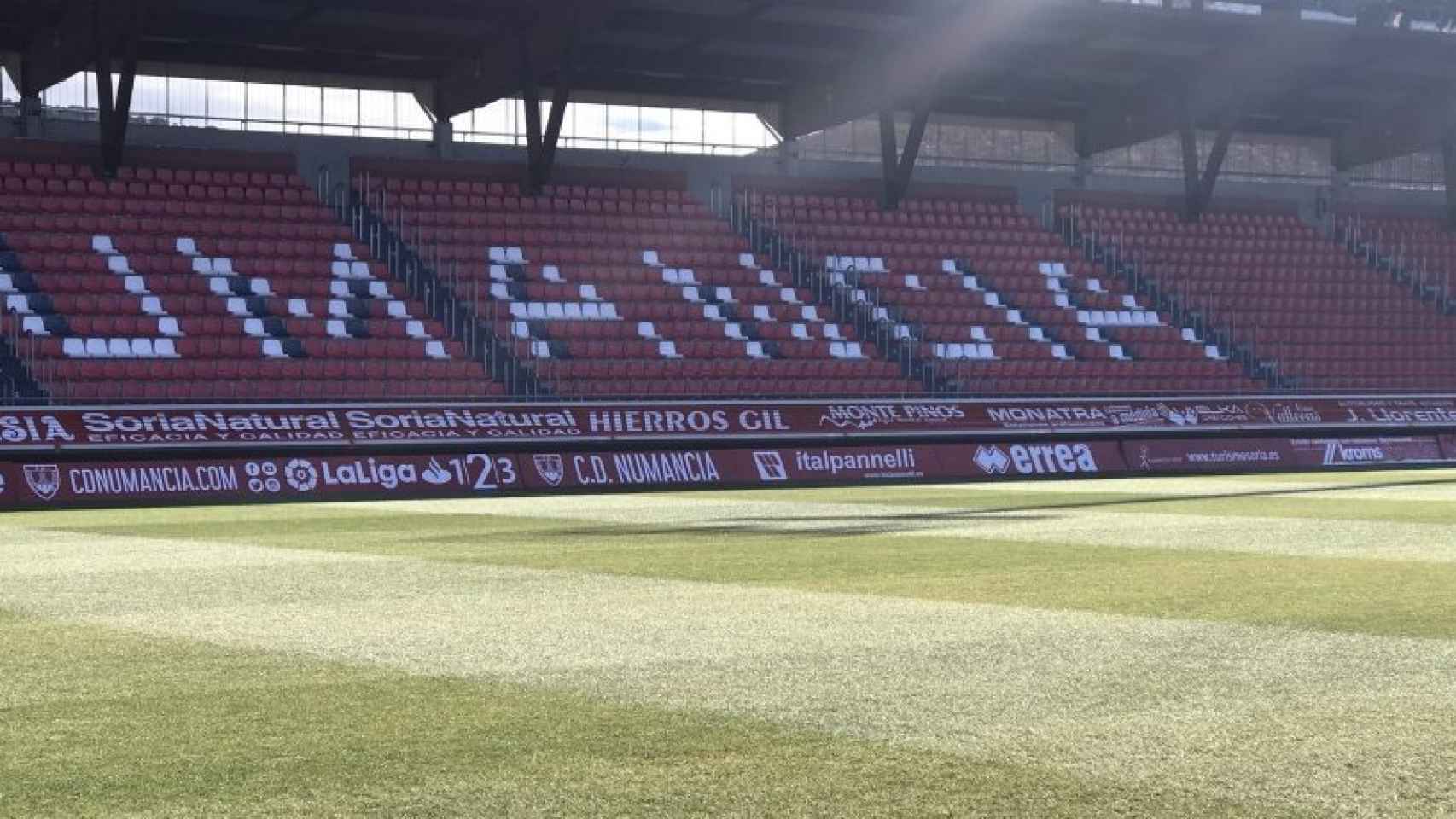 Estadio de Los Pajaritos. Foto: Twitter (@cdnumancia).