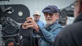 Steven Spielberg durante el rodaje de Los archivos del pentágono.