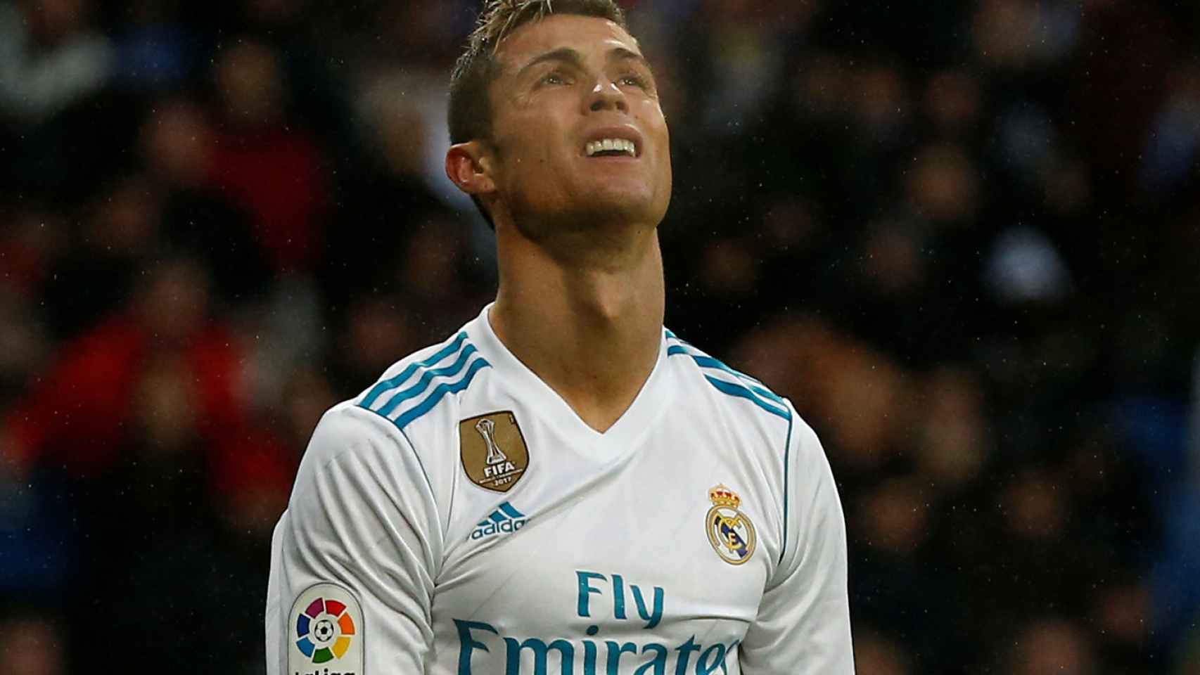 Cristiano Ronaldo se lamenta tras fallar una buena ocasión.