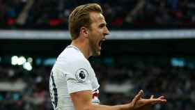 Kane celebra un gol con el Tottenham. Foto: Twitter (@SpursOfficial)