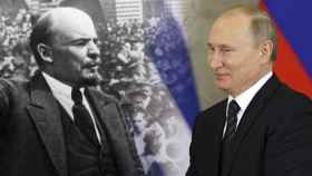 Lenin y Putin en un fotomontaje.