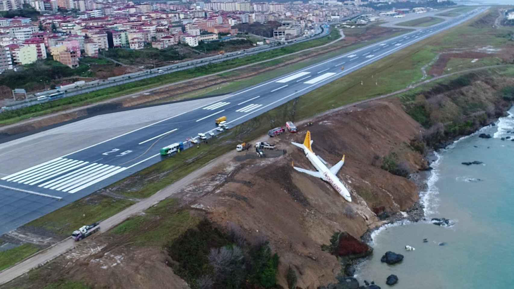 El avión accidentado