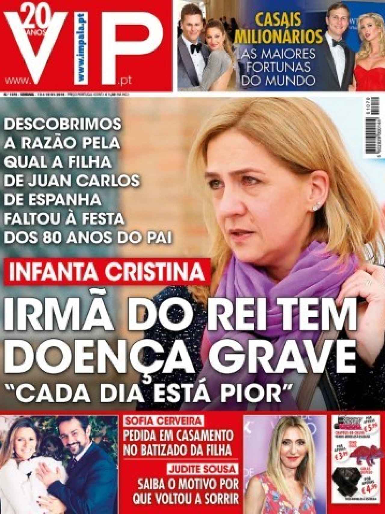 Portada de la revista portuguesa VIP.