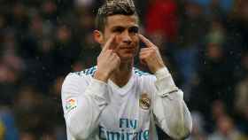 Cristiano Ronaldo, tras caer contra el Villarreal.