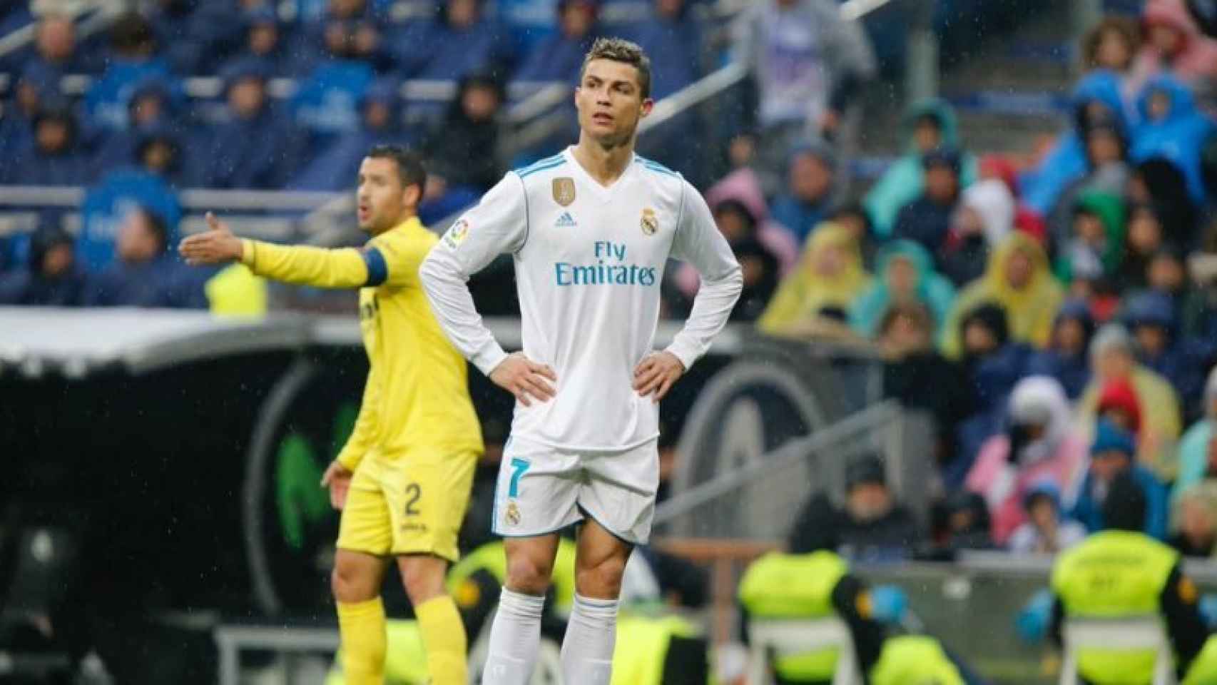 Cristiano, serio. Foto: Manu Laya / El Bernabéu