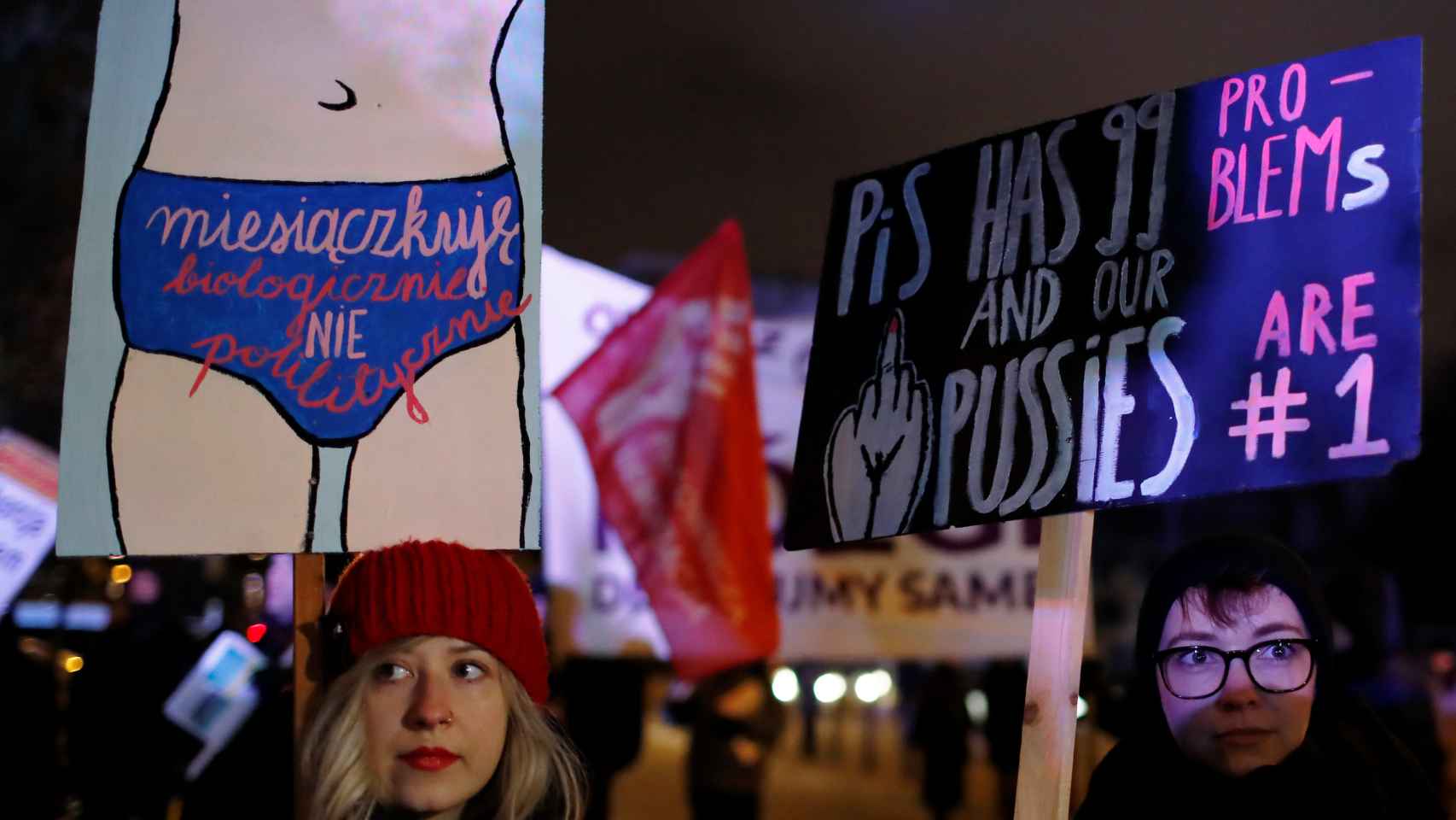 Manifestación contra los planes del Gobierno sobre el aborto en Varsovia