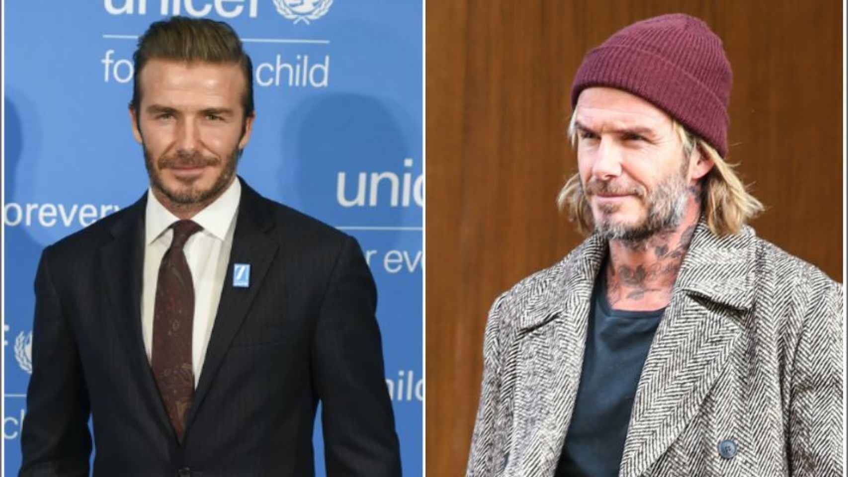 El cambio físico de David Beckham en 2017.