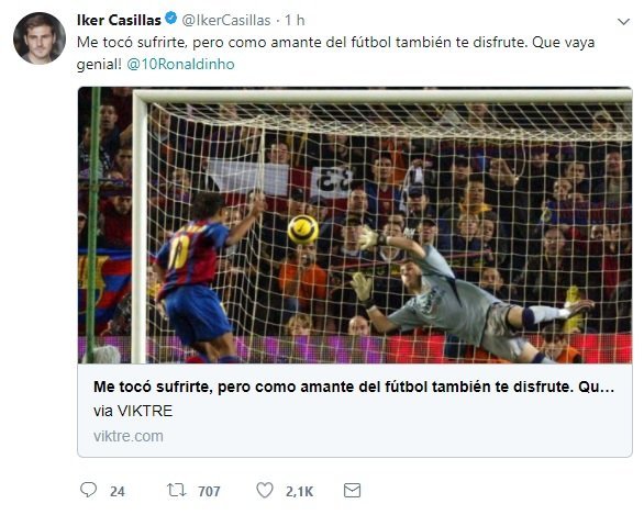 Tuit Casillas Ronaldinho