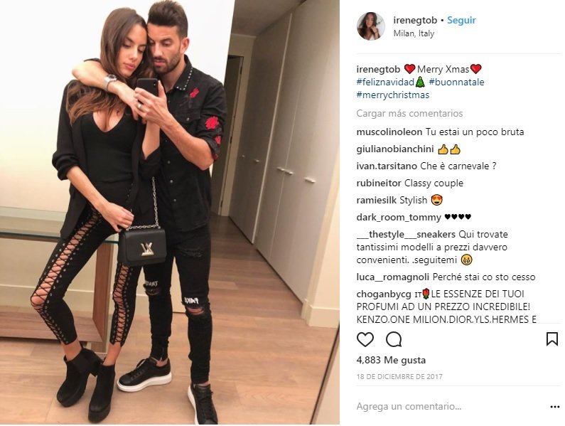 Instagram Irene Gonzalez Toboso con Mateo Musacchio