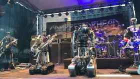 Compressorhead, banda formada por robots hechos a mano por el artista Frank Barnes.
