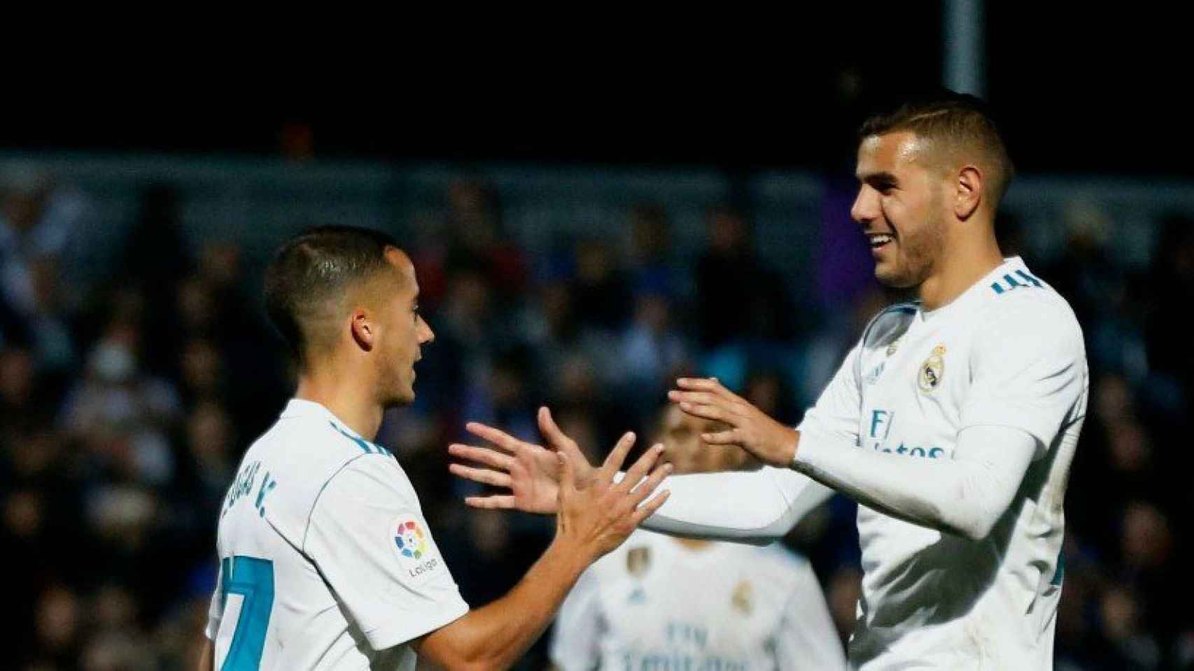 Theo felicita a Lucas por su gol al Fuenlabrada