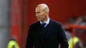 Zidane, en el partido contra el Numancia