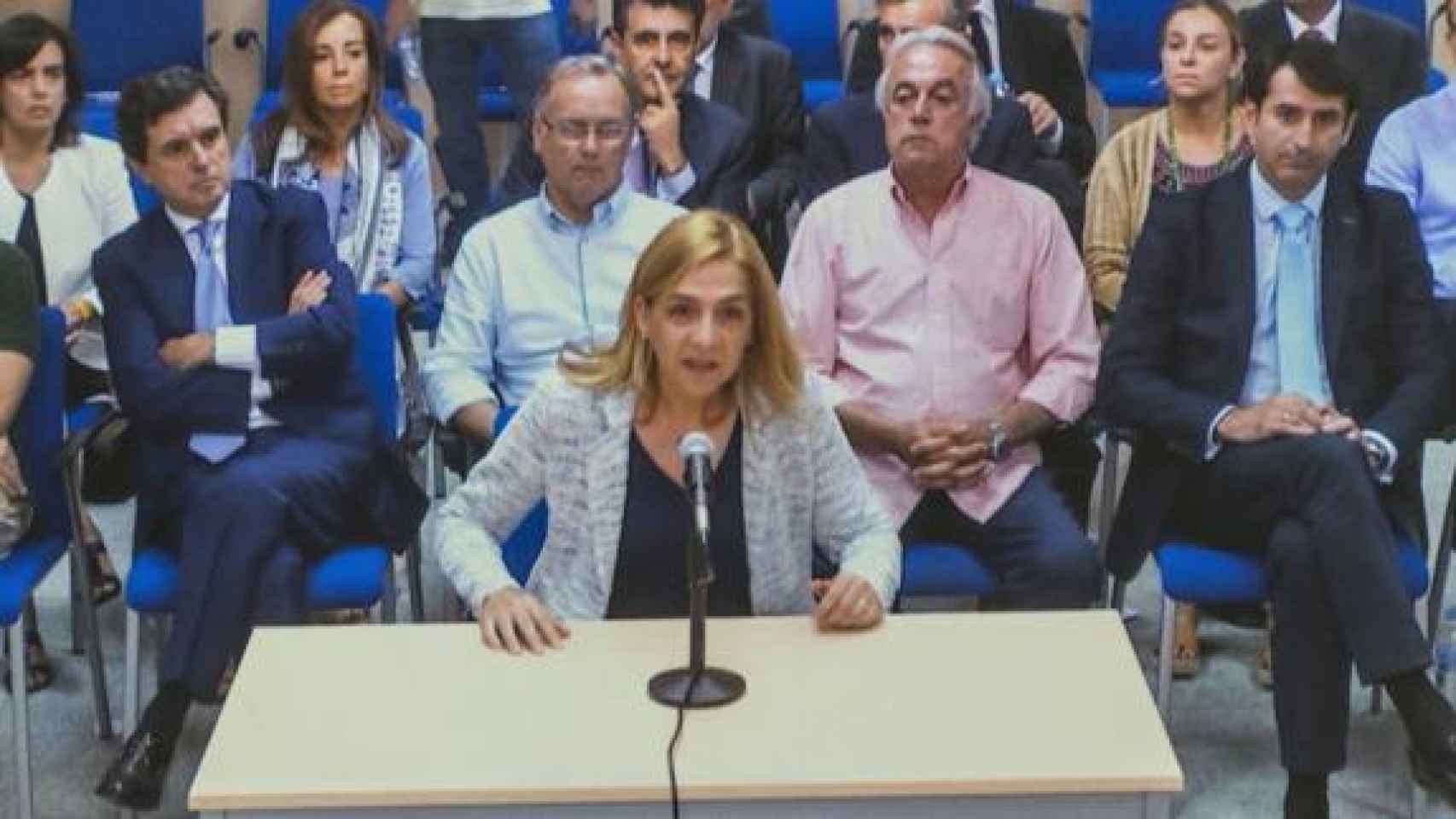 Cristina de Borbón durante su último turno de palabra en el juicio del ‘caso Nóos’.