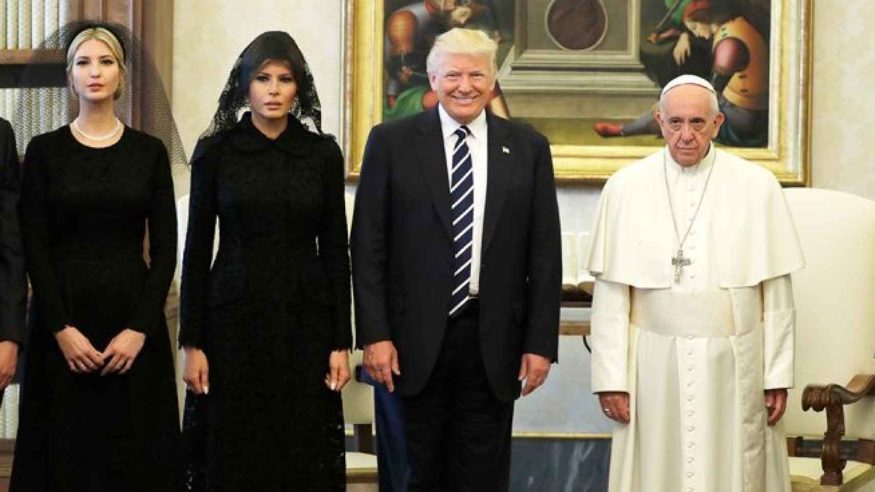 La primera dama en su visita al Vaticano.